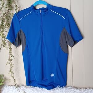 Novara Blue Black Cycling Jersey 1/2 Zip Pullover Mens Size Small